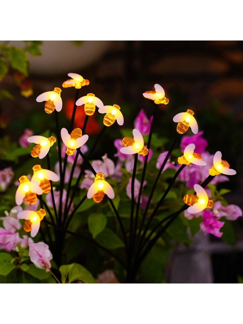 2 Pack Solar Firefly Pathway Lights - 16 LED, Waterproof Garden Decor, Gifts for